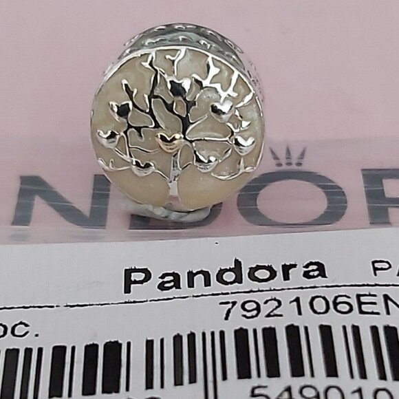 Authentic Pandora *RETIRED* Sterling Silver & 14K Gold Tree of Hearts 792106EN23 - Picture 4 of 7